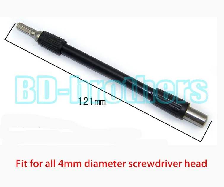 

4mm x 120mm Universal Hexagonal Flexional Hose Soft Screwdriver Bar 50pcs/lot