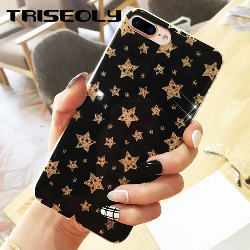 Triseoly чехол с блестящими звездами для huawei Y9 Y6 Y5 Y7 Prime Honor 10 9 Lite 7C 7A Pro 8X 8C P Smart Enjoy7s 8 9 плюс Чехол