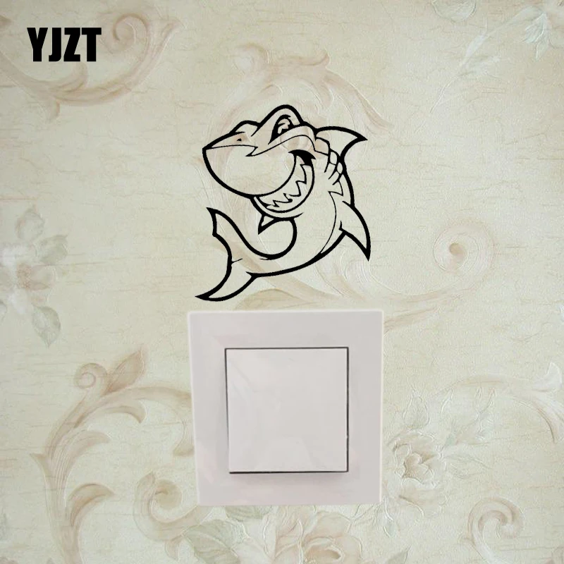 

YJZT интересные стикеры на настенный выключатель виниловые наклейки в виде Фотообоев c переводными картинками акулы для Украшения в спальню ...