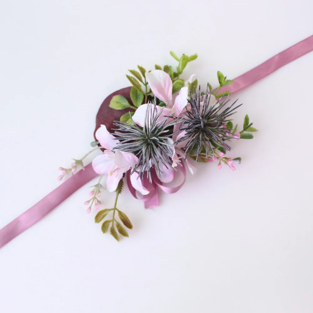 Искусственные Свадебные бутоньерки для невест пластиковые синие Одуванчики на