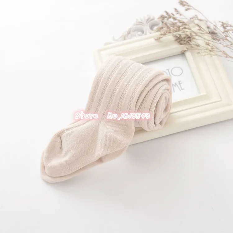 Beige Новое поступление осенних хлопковых детских колготок для девочек детские теплые чулки 16 ярких цветов 6 цветов для девочек ростом 90-160 см большие размеры - Цвет: Beige