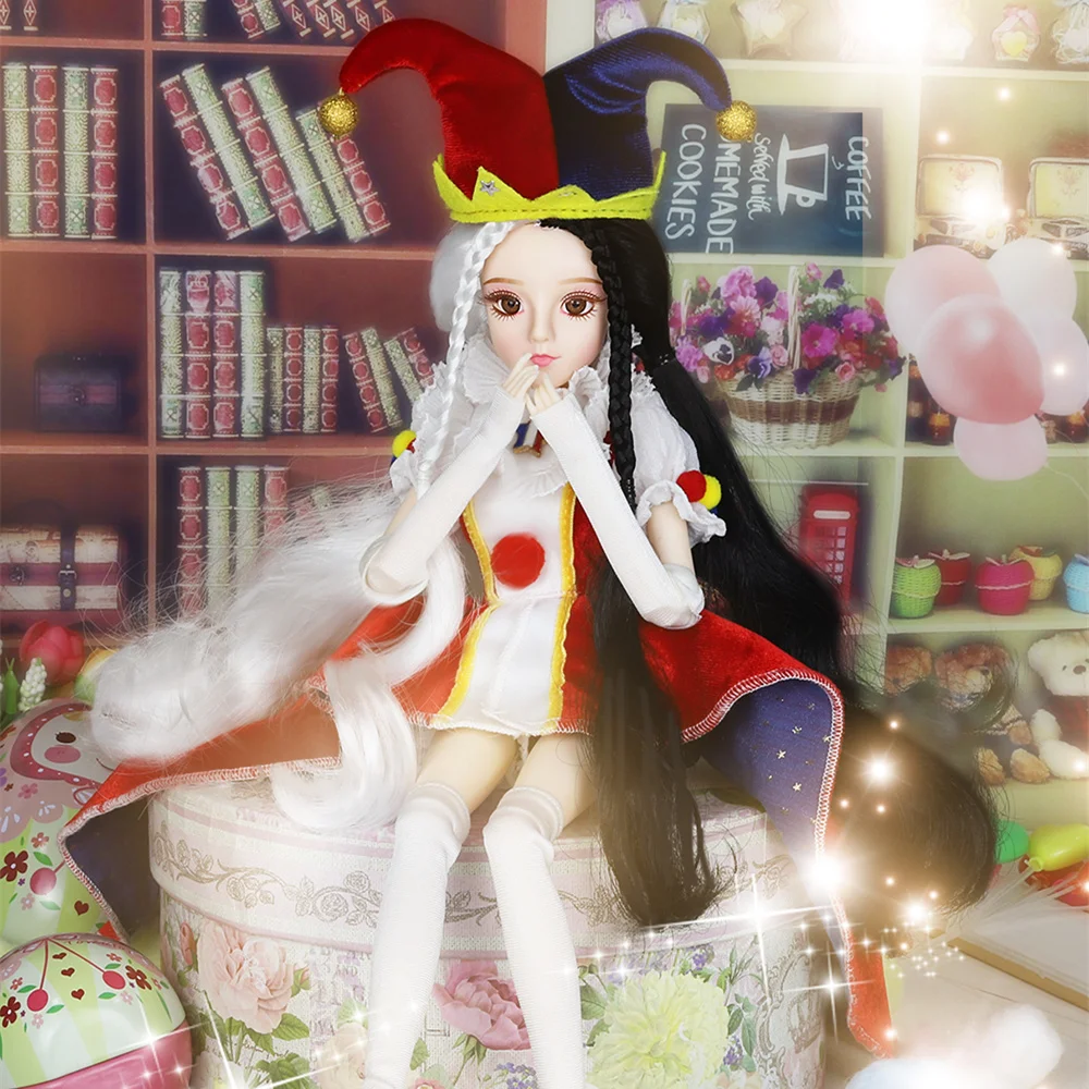 DBS 1/6 BJD MMgirl шарнирное тело белая кожа основная Аркана дурачок 0 и черная волоса