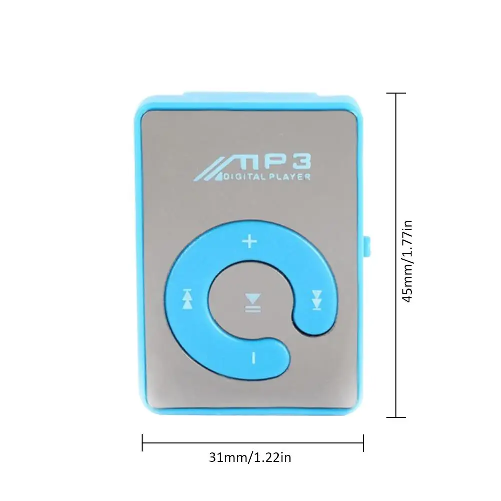 Зеркальный мини usb зажим MP3 плеер Портативный цифровой музыкальный проигрыватель