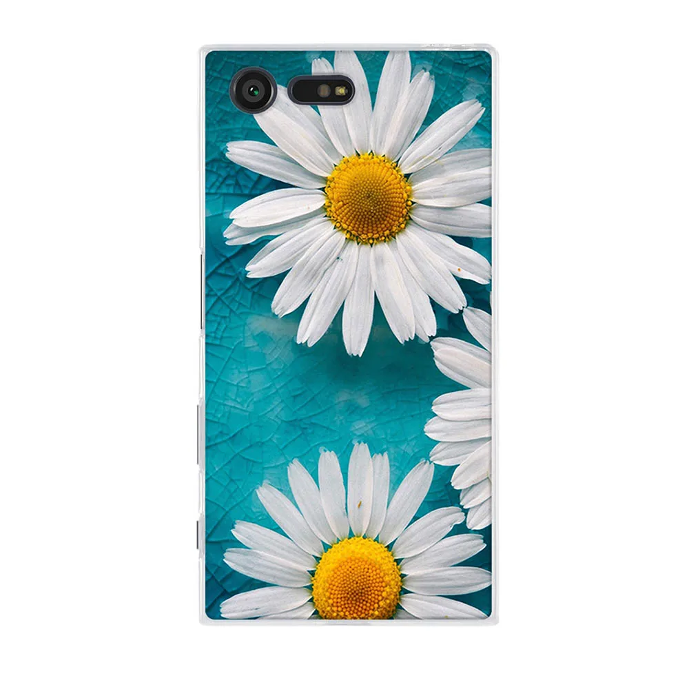 Компактный чехол для Sony Xperia X мягкий силиконовый Compact F5321 милый с рисунком кота Coque