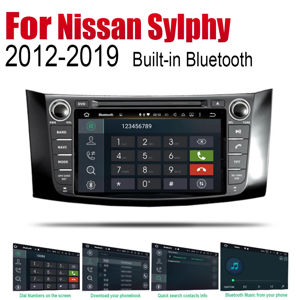 Автомагнитола 2DIN для Nissan Sylphy 2012 ~ 2019 аксессуары GPS навигация мультимедийная