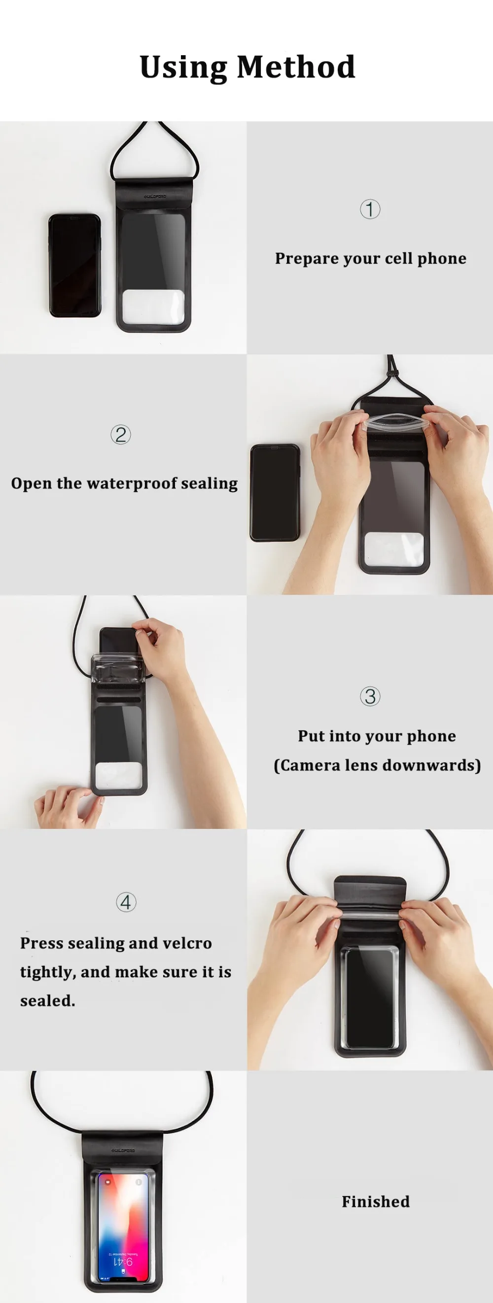 Популярный Xiaomi Guildford 6 дюймов IP67 Водонепроницаемый чехол для телефона держатель смартфона сумка сенсорный экран iPhone 6 6S 7 8 Plus