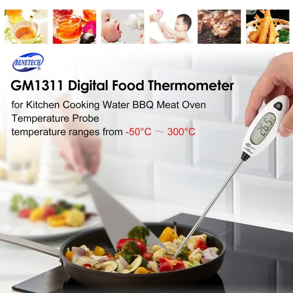 BENETECH мини термометр для пищевых продуктов GM1311 цифровой высокоточный электронный