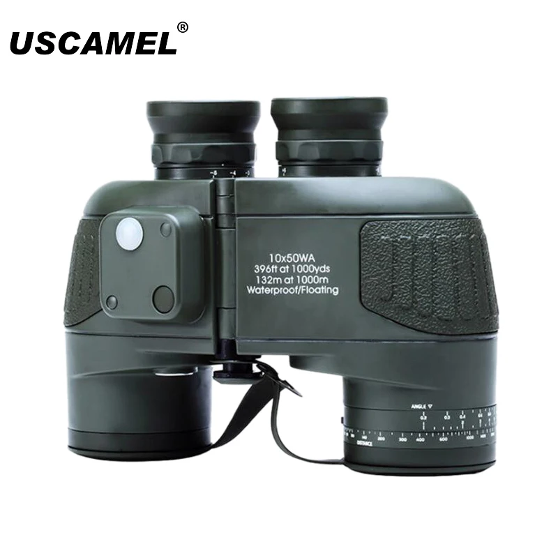 USCAMEL военный 10x50 HD морской бинокль зум дальномер компас телескоп окуляр