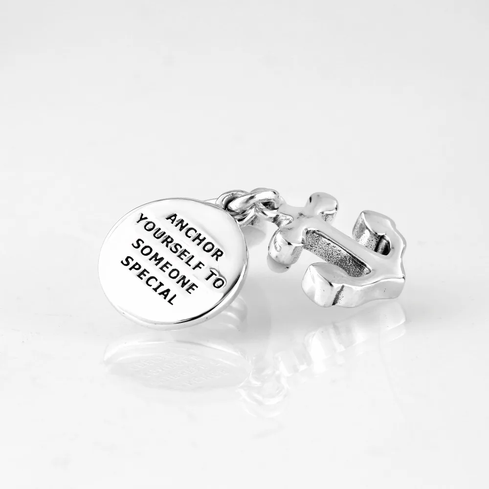 Новая мода, 925 пробы, серебряное, красное сердце, лодка, якорь, изящные подвески, бусины, подходят для изготовления оригинальных браслетов Pandora