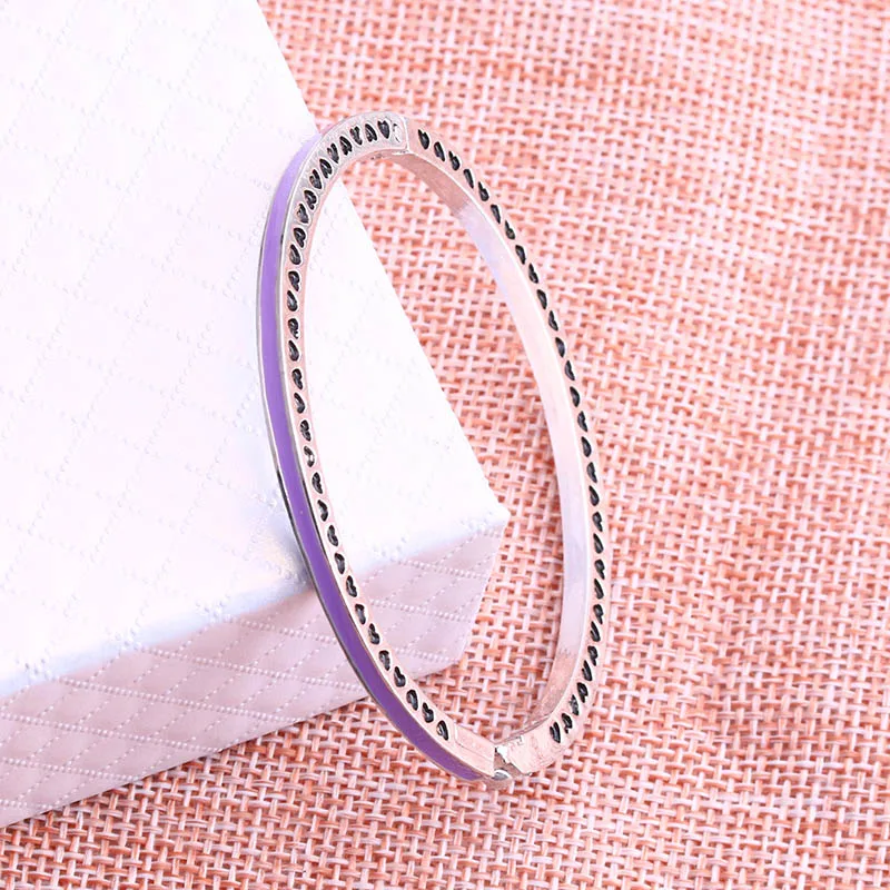 BAOPON 2019 Кристальные красочные блестящие браслеты в форме сердца и тонкие для