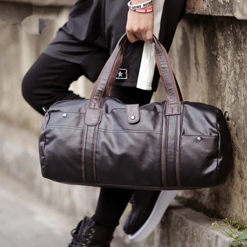 2018 роскошная мужская кожаная дорожная сумка винтажные мужские модные вещевые