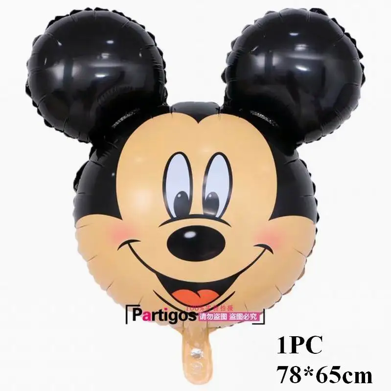 78cm mickey 8 шт с Микки Маусом и Минни Маус комплект Мышь шарик из фольги в форме baby shower вечерние писчая бумага globos детские игрушки для happy birthady вечерние украшения - Цвет: 78cm mickey