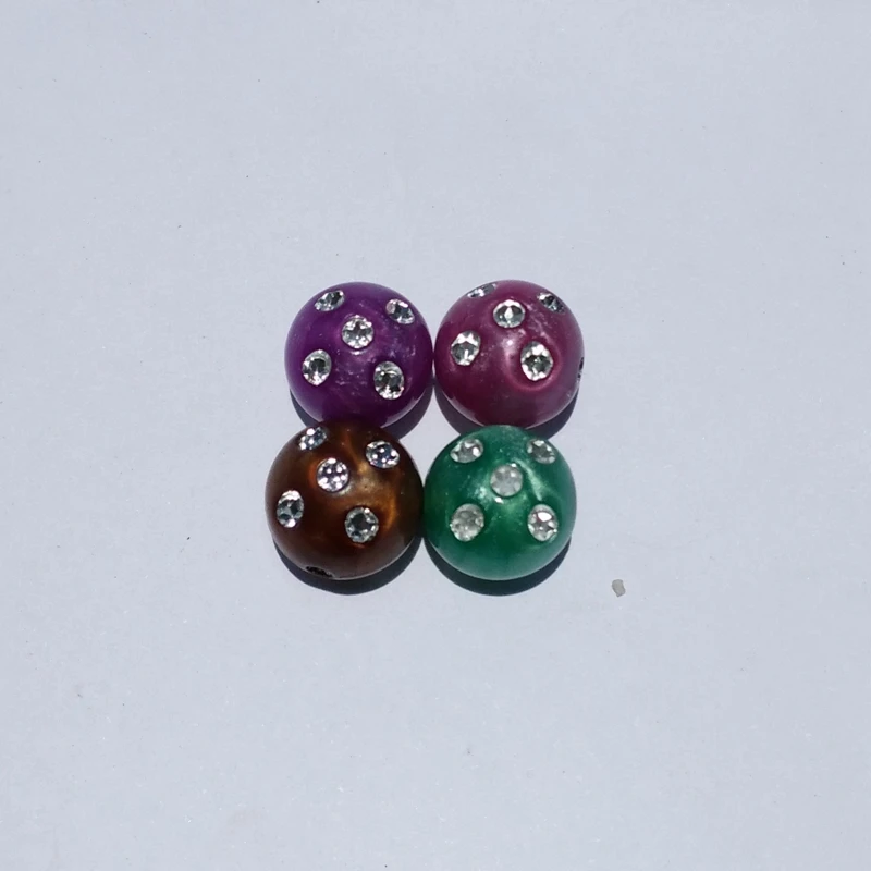 100 шт 8 мм акриловые бусины Стразы круглые смешанные для ювелирных изделий DIY