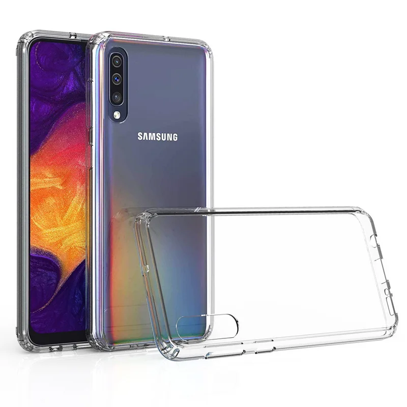 Для samsung A30 чехол с украшением в виде кристаллов бампер прозрачный жесткий акриловый чехол для мобильного телефона для Galaxy A50 A40 A20 A10 A70 M10 M20 M30 S10 плюс S10E S 10