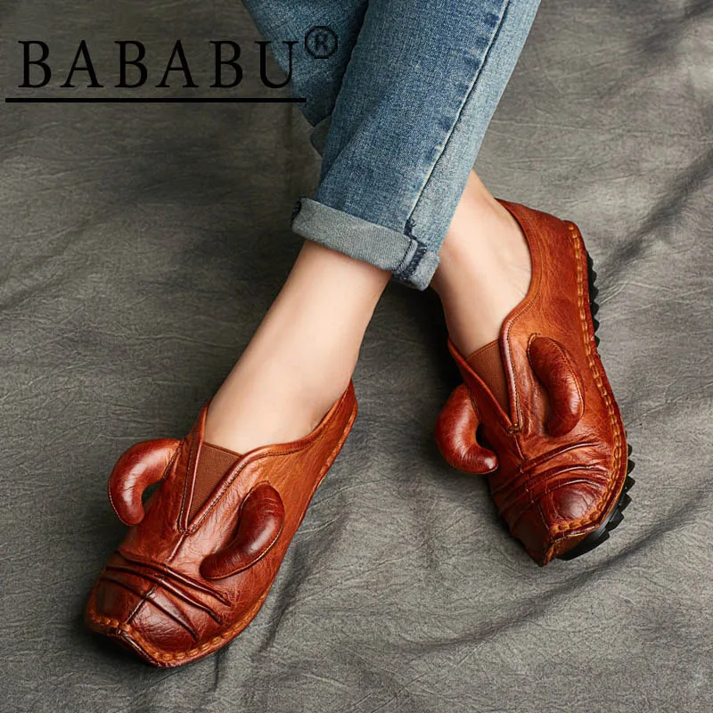 BABABU/брендовая оригинальная женская обувь на плоской подошве в шикарном стиле