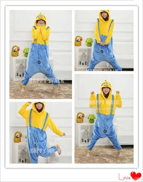 Новинка 2020 зимняя Рождественская Пижама с капюшоном пижама миньонами из