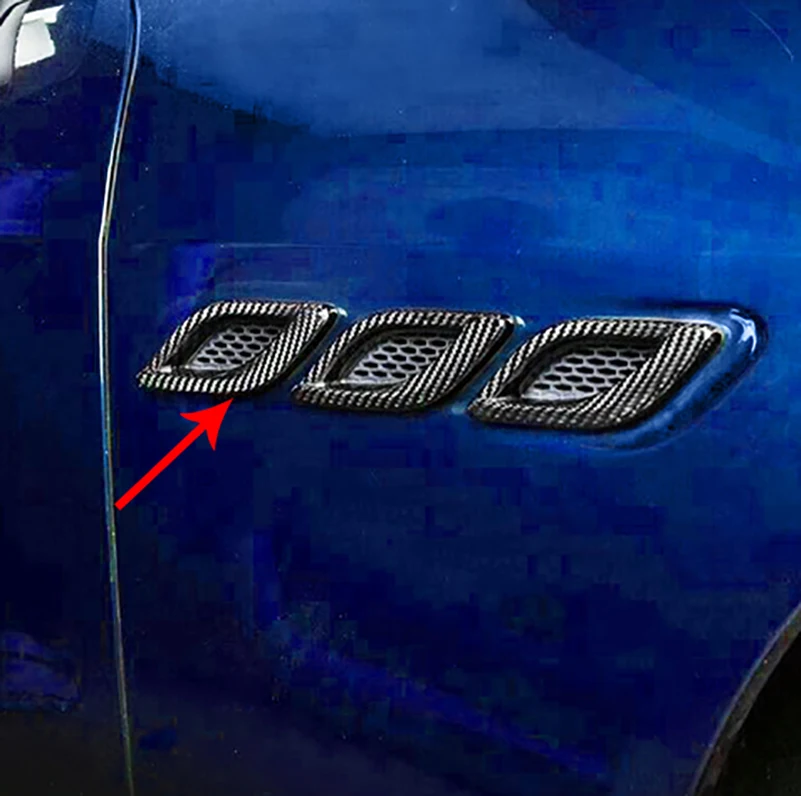 6 шт. листья для Maserati Levante Quattroporte ghibl5. искусственное волокно|Хромирование| |