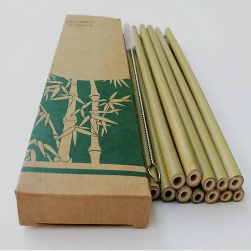 100 sets of bamboo stalk set reusable environmentally friendly handmade natural stalks and cleaning brushe |