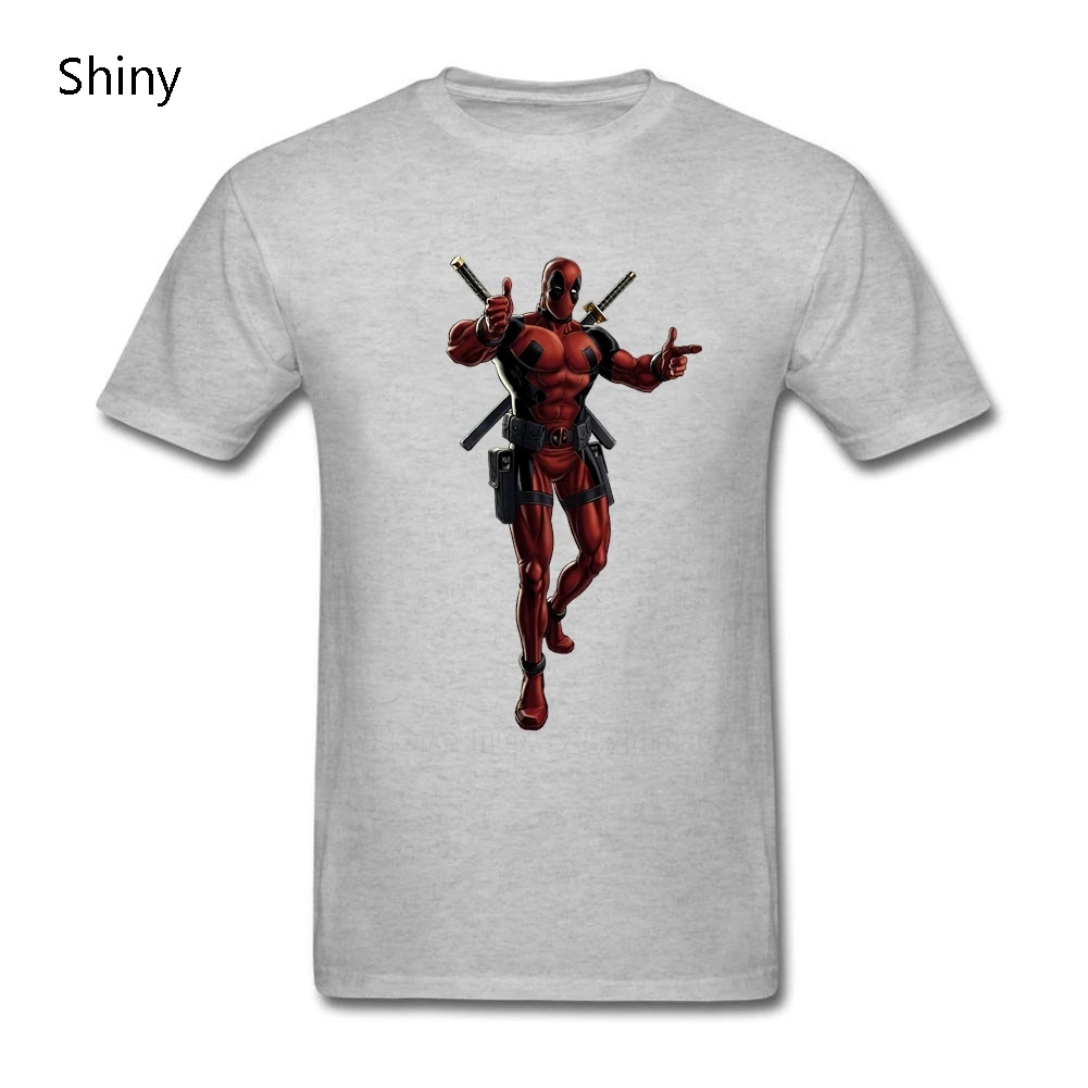 Дэдпул Человек Футболка Популярные Мужчин Плюс Размер Футболки 100% Хлопок Tee O Шею