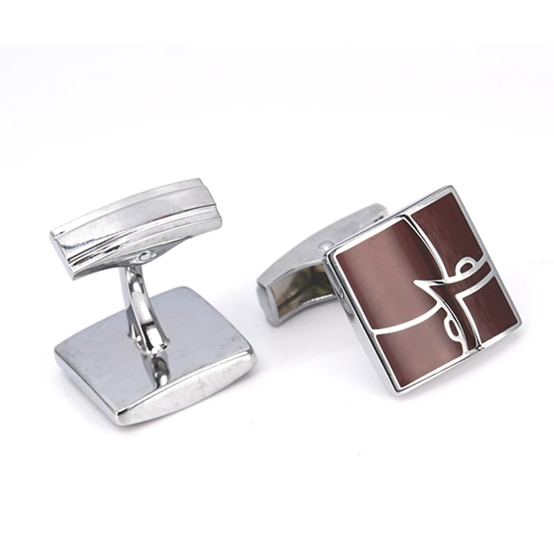 Fashionable men's clothing brand logo cufflinks silvery luxury decoration fashion man symbol of wholesale/retail | Украшения и