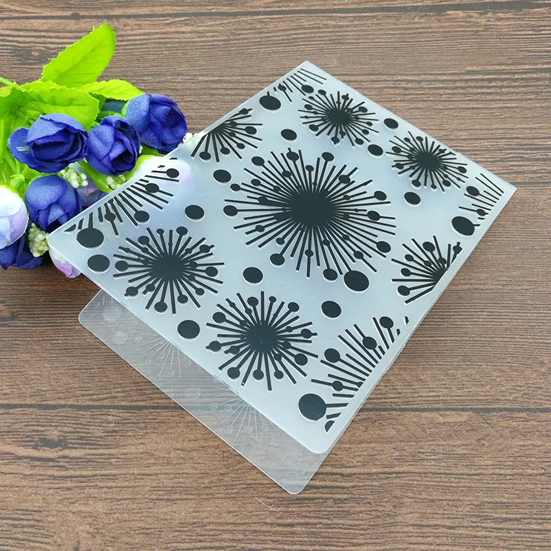 Пластиковая папка для тиснения с изображением фейерверков скрапбукинга DIY