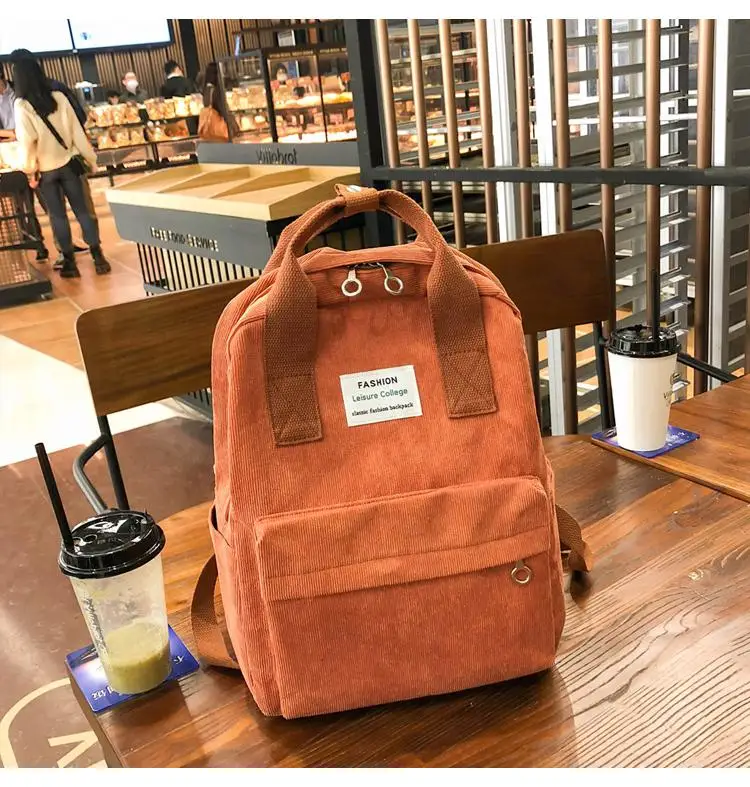 Orange bagpack Тренд, женский рюкзак, модный школьный рюкзак Harajuku, дорожные сумки на плечо для девочек-подростков, mochilas mujer - Цвет: Orange bagpack