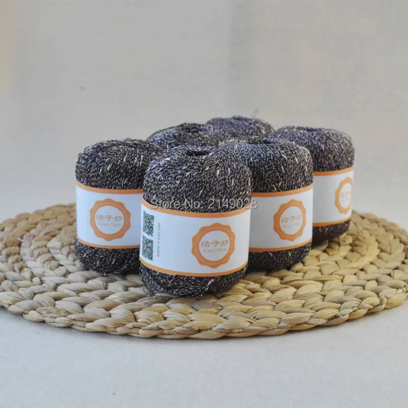Продажа 25 г/шар 100% узелковая пряжа Тонкая нить для ручного вязания одна может