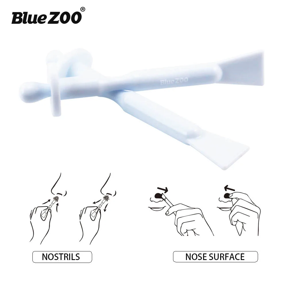 Blue Zoo double head nose trimmer tools nasal hair removal cleaning face wax beans brush professional BZ106 | Красота и здоровье