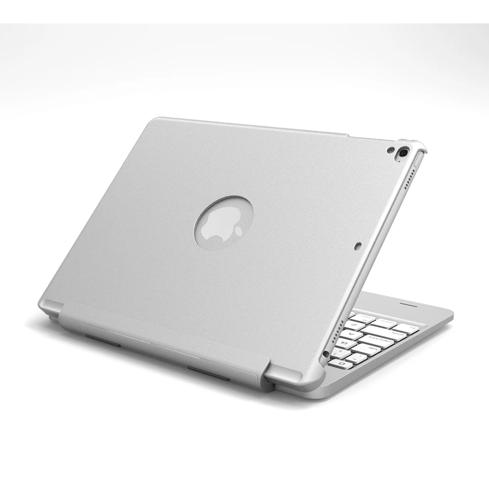 Съемный магнитный слот и bluetooth-клавиатура, 7 цветов, чехол с подсветкой для Apple iPad 9,7 Air 2 5 6 Pro 9,7 - Цвет: Серебристый