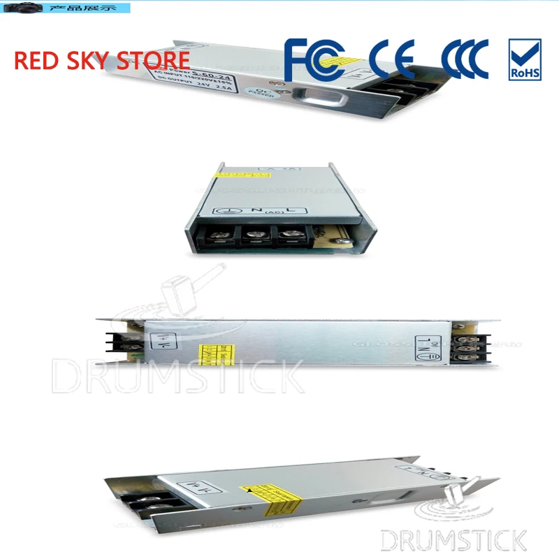 Блок питания для светодиодной ленты 24 В 2 5 А 60 Вт|switch power|switching power supplypower 24v |