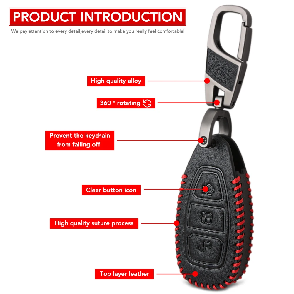 Чехол для автомобильного ключа из натуральной кожи смарт-чехол с дистанционным