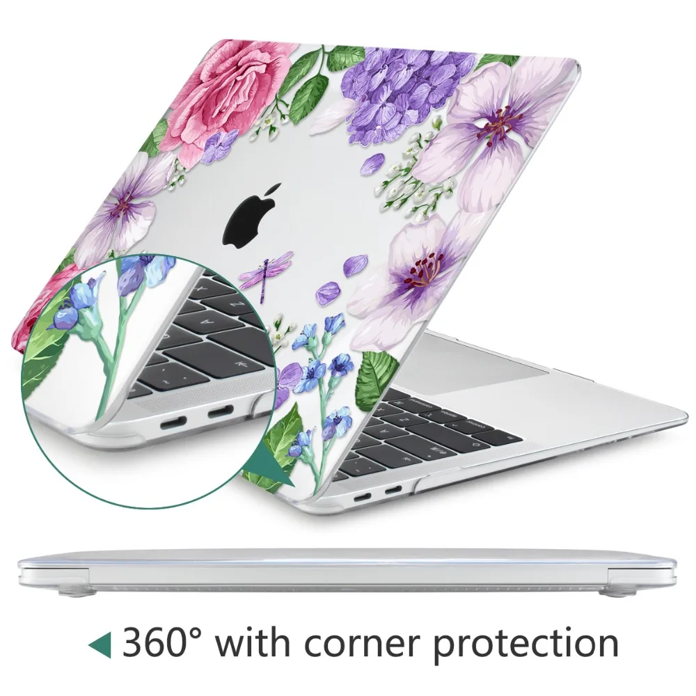 Чехол чехол для ноутбука MacBook Air 11 A1465/air 13 A1932 A1466 pro 13 retina 13 A1502 Mac book Pro 13 A2159 цветок чехол