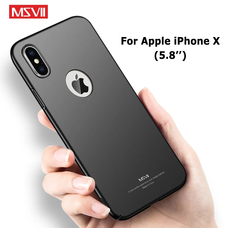 Msvii чехлы крышка корпуса ля iphone X Тонкий матовый чехол для Apple 10 Чехол Жесткий PC