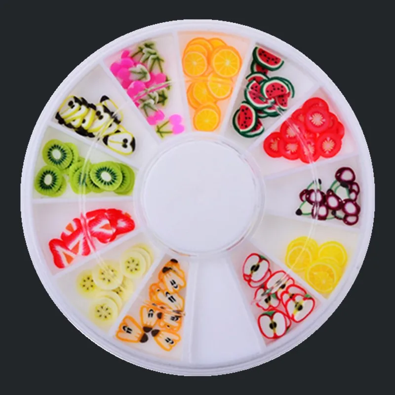 Горячая Распродажа новинка 3D Полимерная глина фруктовые ломтики колеса для