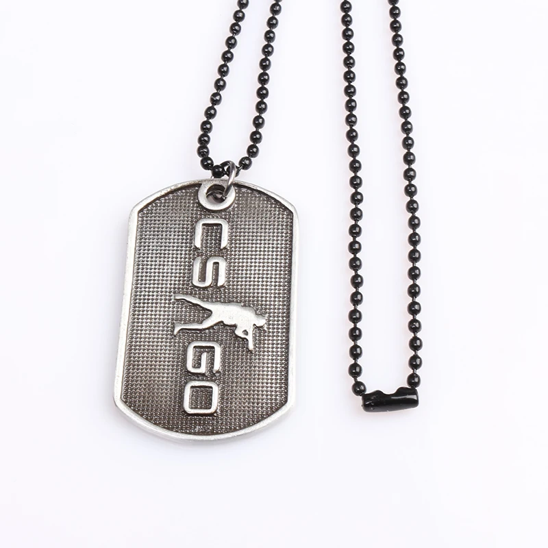Игра CSGO письмо тег ожерелье колье Homme Counter Strike Global offension T / CT Camp мужские ювелирные