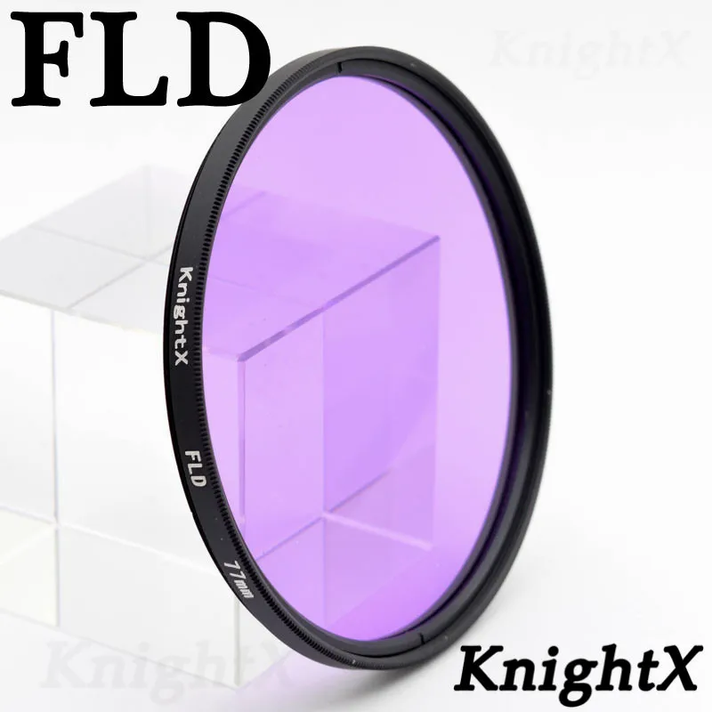 FLD filter Knightx объектив Кепки вытяжки капюшон для Canon Nikon D5200 D5300 блюдо-ткань для чистки стекол 49 мм 52 мм 55 мм 58 мм 62 мм 67 мм 72 мм 77 мм - Цвет: FLD filter