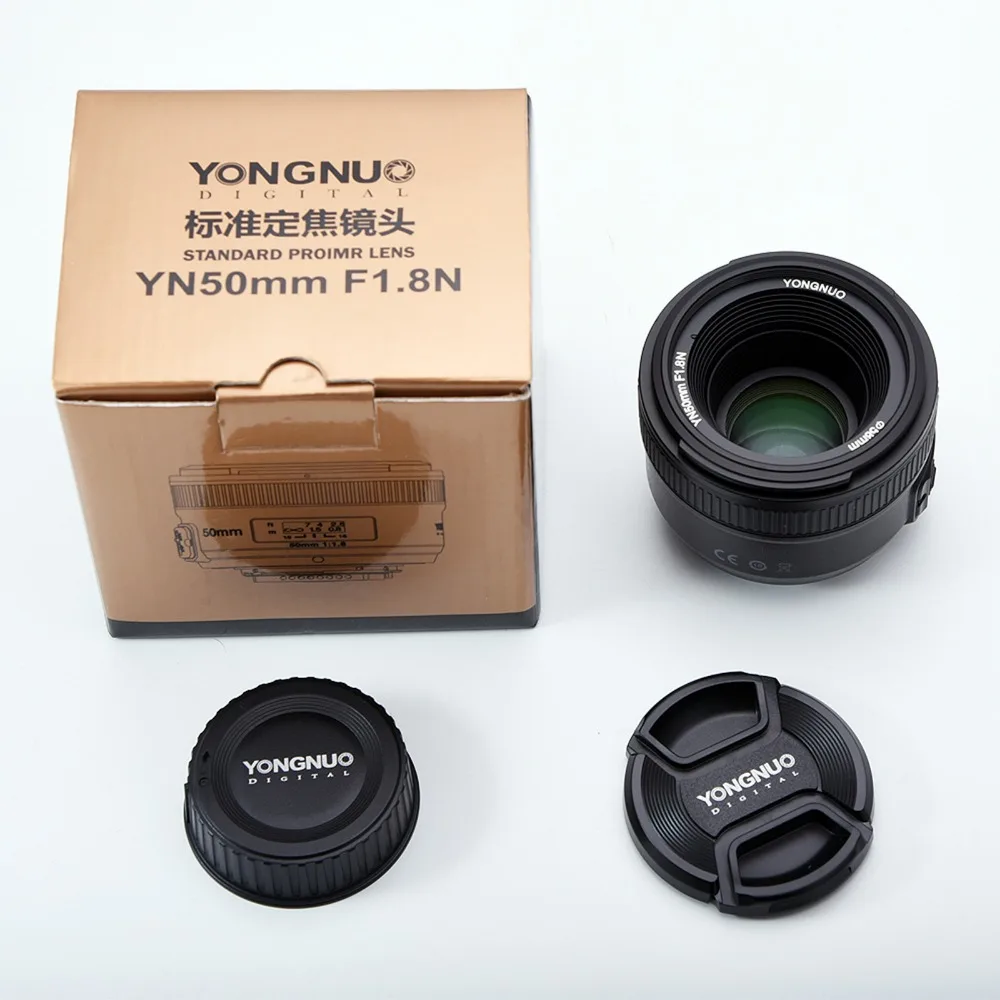 Объектив YONGNUO yn 50 мм F1.8 с большой апертурой и автофокусом для Nikon D3300 D5300 D5100 D750 D7500