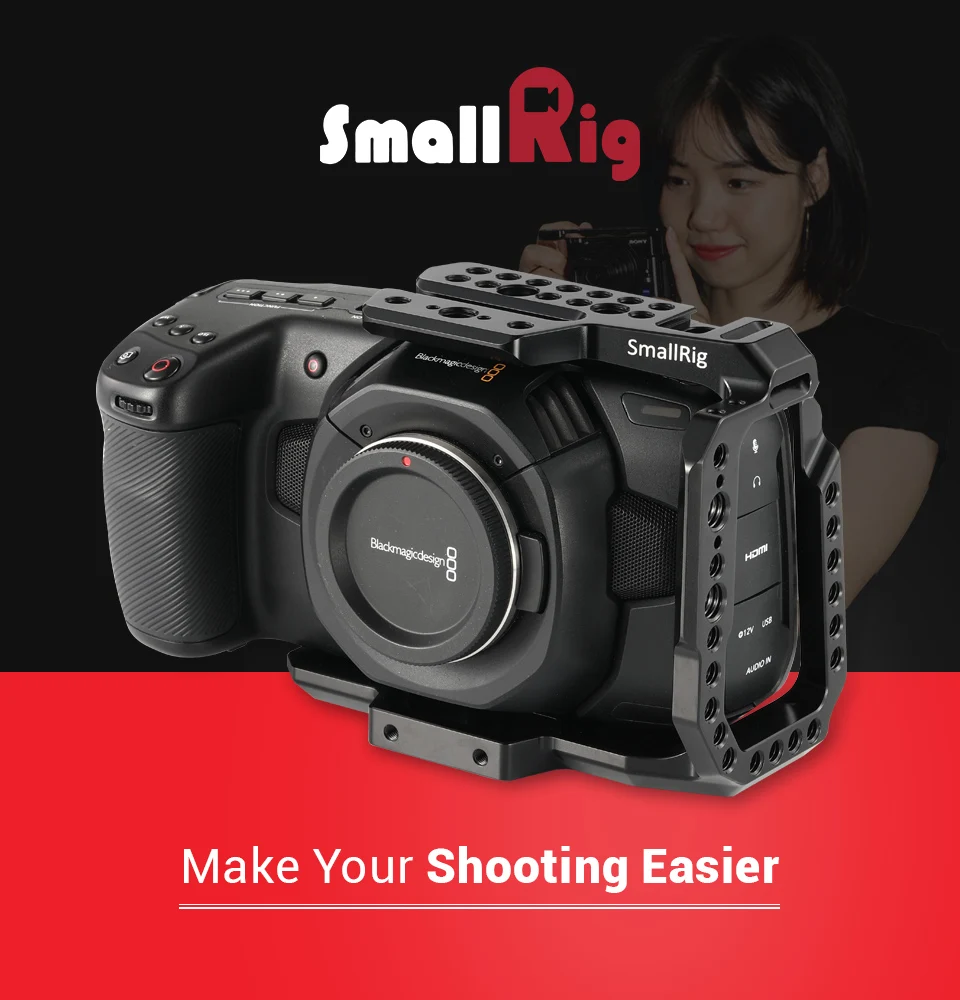 SmallRig BMPCC 4 K Половина Клетка для blackmagic Design карман Кино Камера 4 K 2254