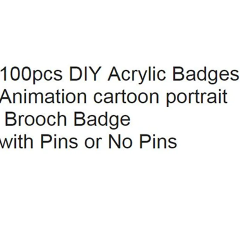

100 шт., брошь в виде портрета из акриловой анимации