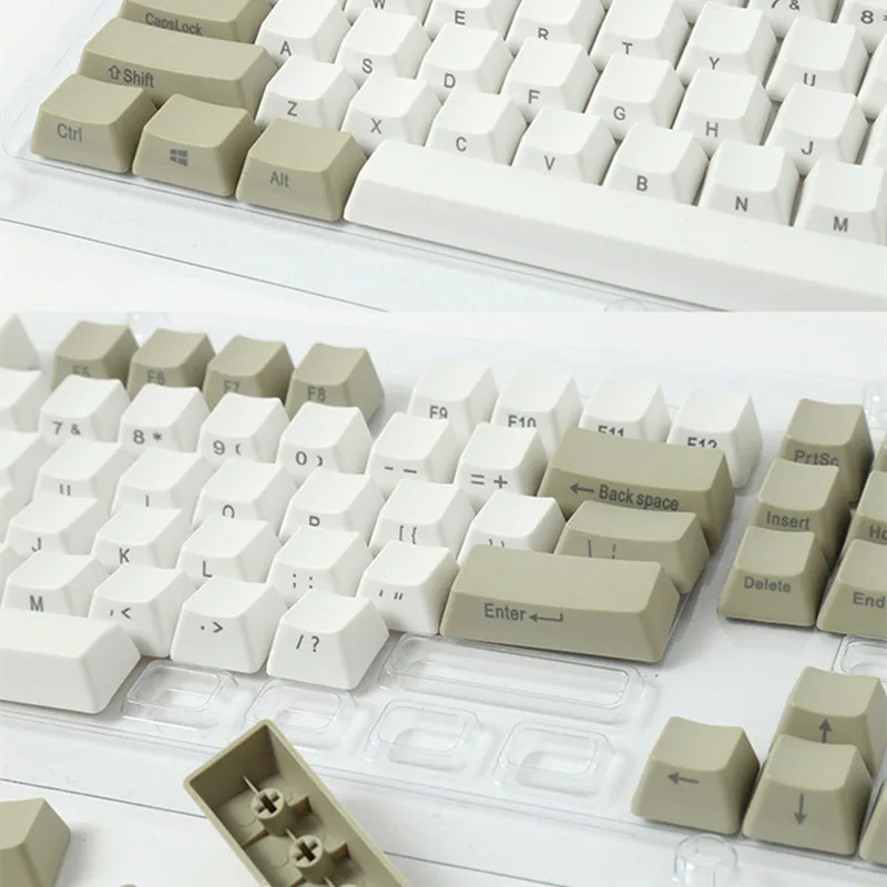 Боковая печать спереди, ретро серый 104 PBT Keycap OEM профиль для MX переключатели, механическая клавиатура, игровая клавиатура
