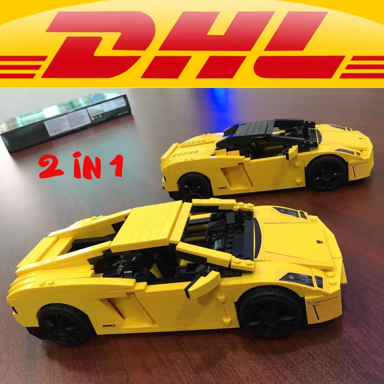 

011 Gallardo LP 560-4 Building Blocks 1069 technic bricks 8169 action figure stickers car vehicle toys for children