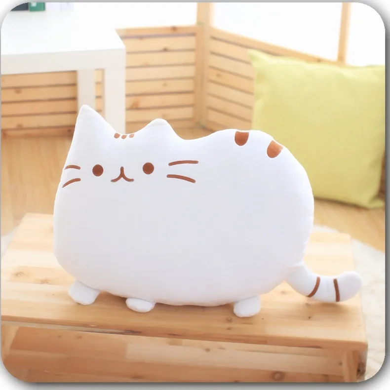 white Kawaii подушка для кошки с полипропиленовым хлопком внутри бисквиты детские игрушки кукла плюшевые детские игрушки большая наволочка Peluche подарок для друзей детей - Цвет: white