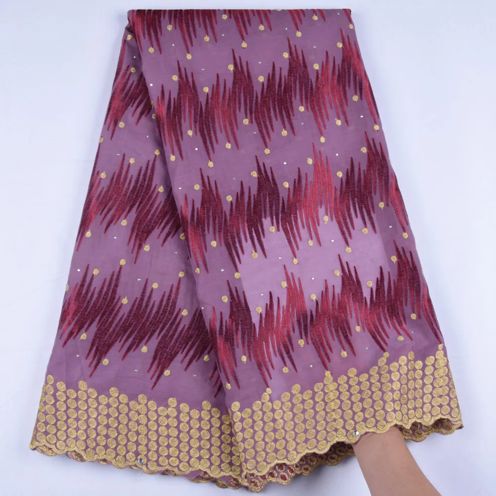 Африканская сухая кружевная ткань Высококачественная хлопковая швейцарская