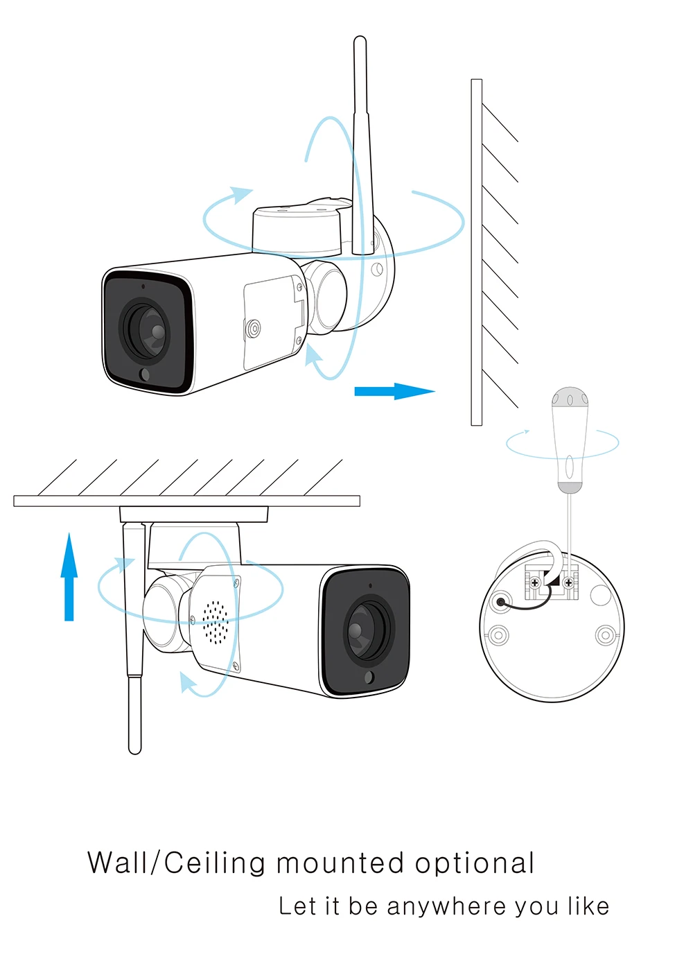 HD 1080P IP Камера Беспроводной Wi-Fi Bullet камера на открытом воздухе Водонепроницаемый Ночное видение 16xzoom домашней безопасности камера