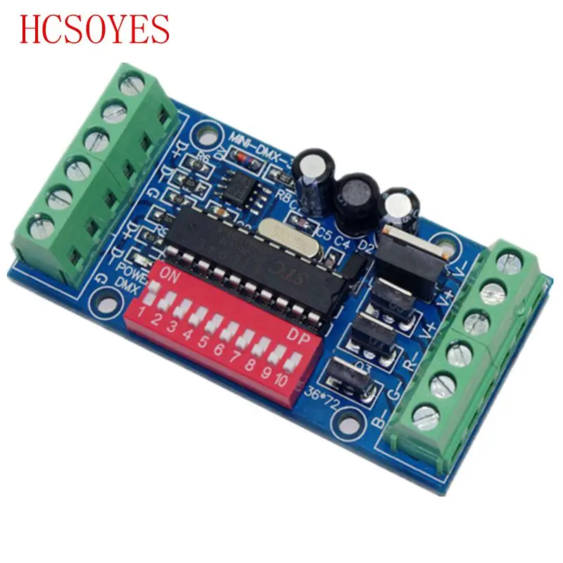 (1 шт./лот) DC5V 24V mini 3CH Easy dmx светодиодный контроллер RGB dmx512 декодер| |