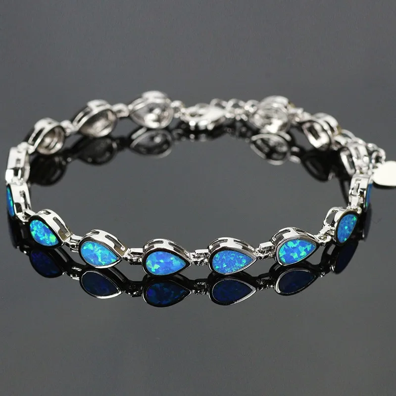 Браслеты SZ0041 с голубым опалом в форме капли воды для женщин|bracelets for|opal braceletbracelets for