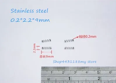 20 шт./лот 0 2*2 2*9 мм компрессионные пружины из нержавеющей стали DIY Миниатюрные