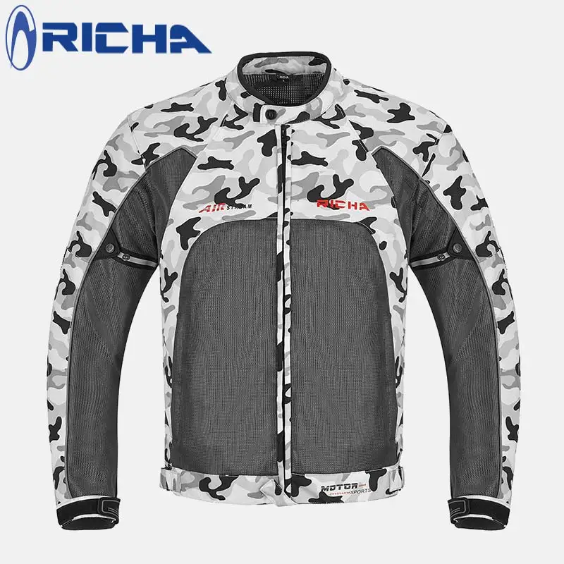 RICHA мотоциклетная куртка летняя сетчатая защитная одежда Blouson Moto CE утвержден