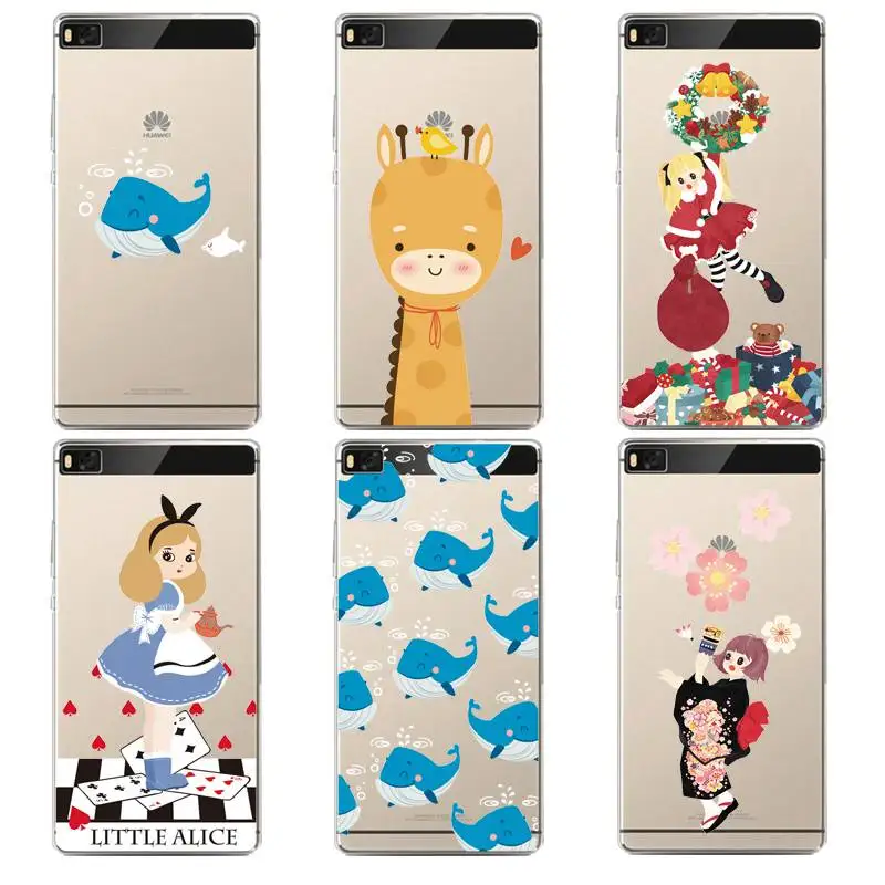 Мягкий прозрачный чехол из ТПУ с рисунком вишни для huawei P10plus P8 P9lite honor 3c 4c 6a 7 8 9 5c
