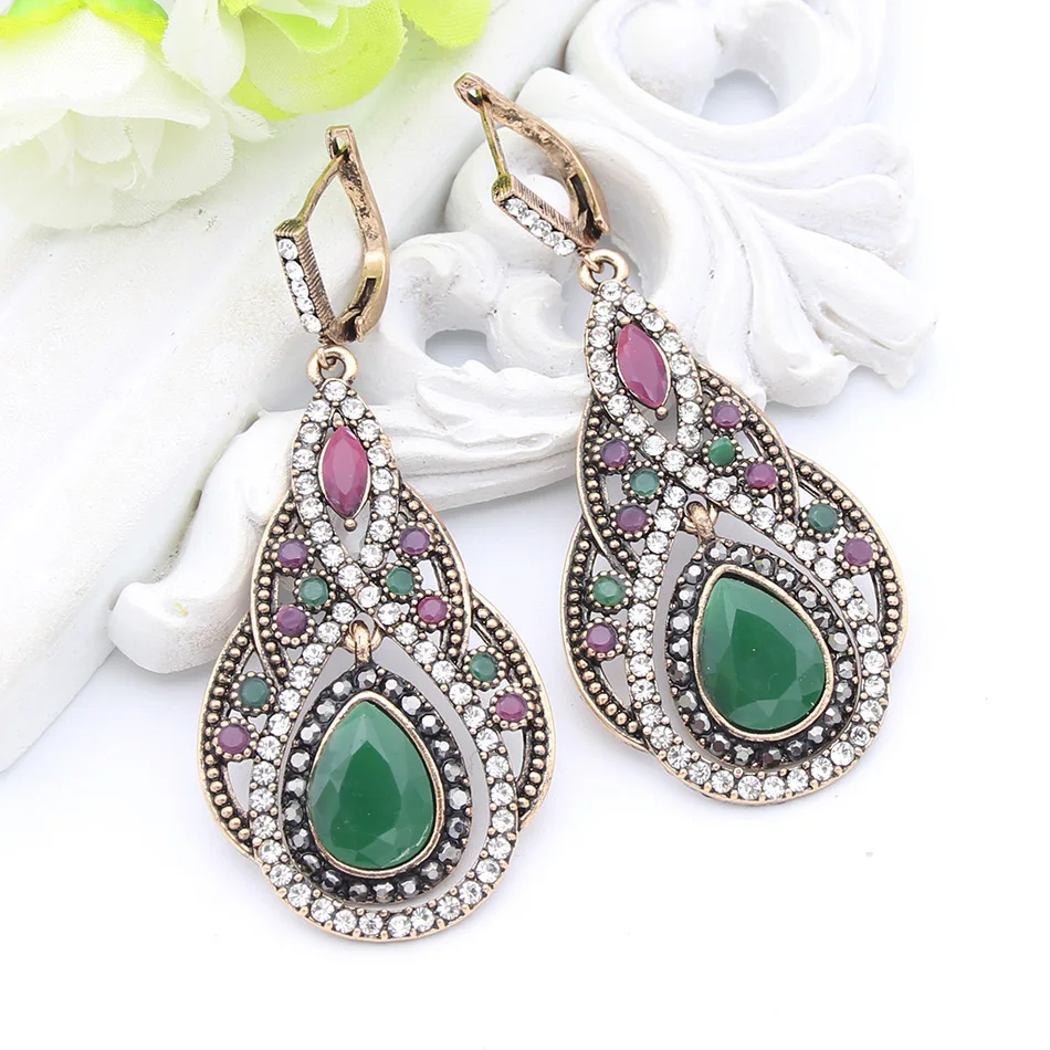 Винтажные марокканские женские синие каучуковые цветы с длинным крючком цвет